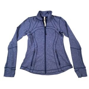 Lululemon Define Jacket Heathered Blue Full Zip Size 8